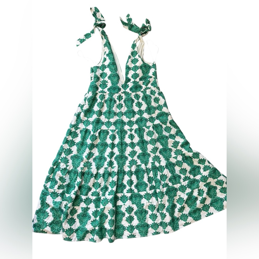 House of Harlow 1960 Green and White Floral Midi Dress